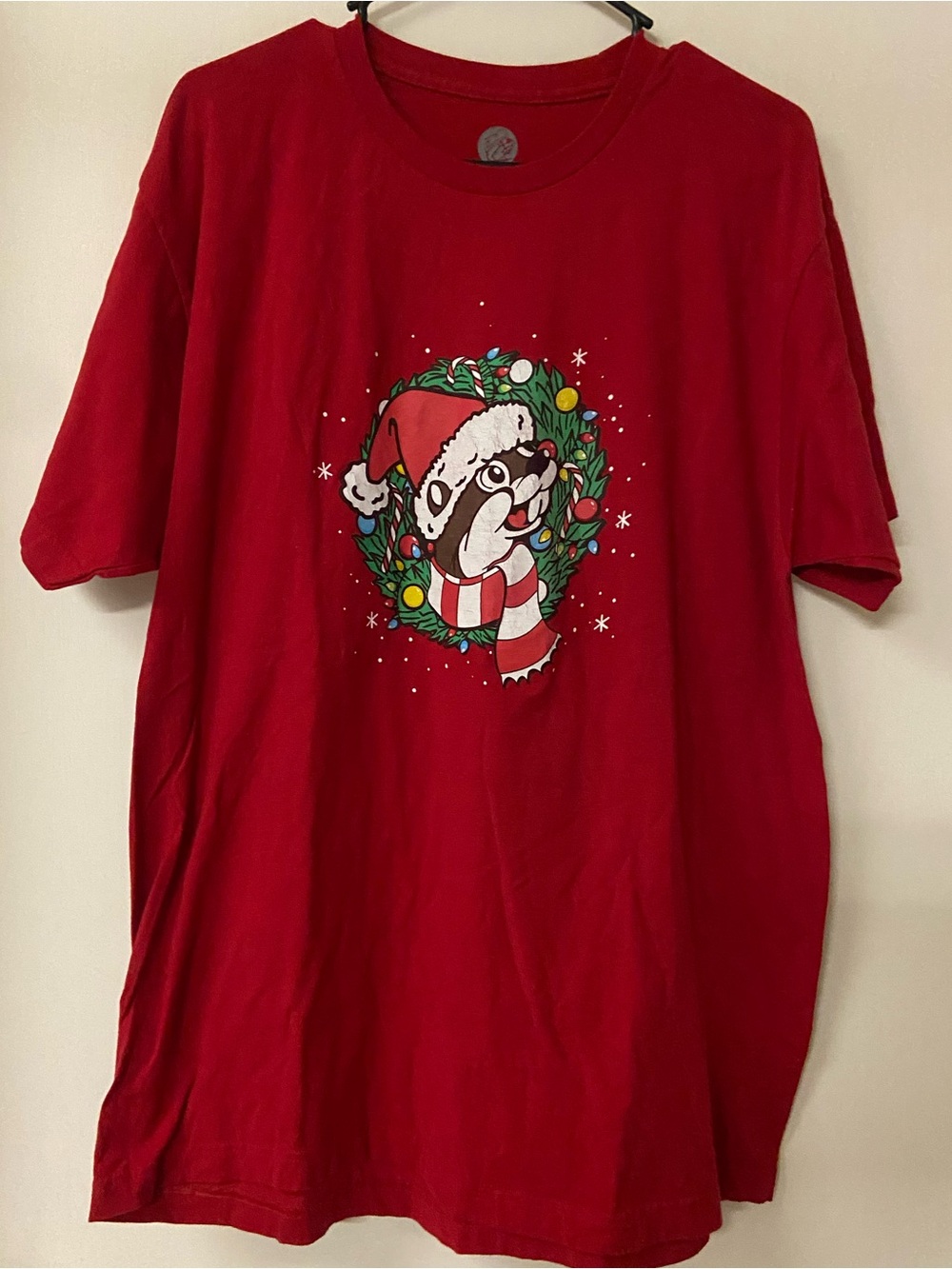 Buc-ee’s Christmas Never Calm Always Bright Adult T-Shirt Size XL Red Bucees